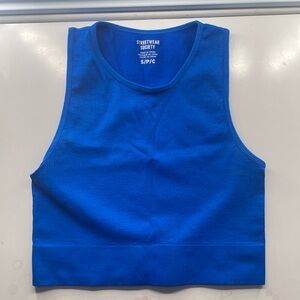 ONLY EVER WORN ONCE super cute bright blue cropped top, size small